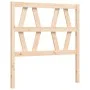 Single bed frame with solid wood headboard by , Beds and slatted bases - Ref: Foro24-3192451, Price: 84,20 €, Discount: %