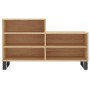 Mueble zapatero madera contrachapada roble Sonoma 102x36x60 cm en Zapateros y organizadores de calzado | Comprar online en Foro2