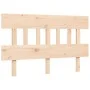 Double bed frame with solid wood headboard by , Beds and slatted bases - Ref: Foro24-3193571, Price: 125,15 €, Discount: %