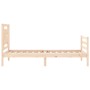 Single bed frame with solid wood headboard by , Beds and slatted bases - Ref: Foro24-3194011, Price: 93,48 €, Discount: %