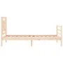Single bed frame with solid wood headboard by , Beds and slatted bases - Ref: Foro24-3194011, Price: 92,26 €, Discount: %