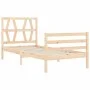 Estructura de cama individual con cabecero madera maciza de , Camas y somieres - Ref: Foro24-3194336, Precio: 85,26 €, Descue...