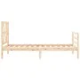 Estructura de cama individual con cabecero madera maciza de , Camas y somieres - Ref: Foro24-3194336, Precio: 85,26 €, Descue...