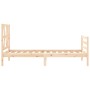 Single bed frame with solid wood headboard by , Beds and slatted bases - Ref: Foro24-3194336, Price: 86,37 €, Discount: %