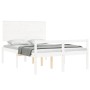 Seniorenbett mit weißem Massivholz-Kopfteil von , Betten und Lattenroste - Ref: Foro24-3195457, Preis: 183,54 €, Rabatt: %