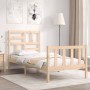 Estructura de cama individual con cabecero madera maciza de , Camas y somieres - Ref: Foro24-3193036, Precio: 93,67 €, Descue...