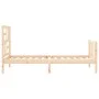 Single bed frame with solid wood headboard by , Beds and slatted bases - Ref: Foro24-3193036, Price: 89,67 €, Discount: %