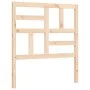 Single bed frame with solid wood headboard by , Beds and slatted bases - Ref: Foro24-3193036, Price: 89,67 €, Discount: %