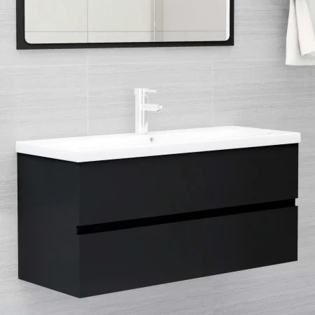 Black engineered wood cabinet with sink by , bathroom vanities - Ref: Foro24-3071658, Price: 319,36 €, Discount: %