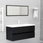 Schwarzer Holzwerkstoffschrank mit Waschbecken von , Badezimmerwaschtische - Ref: Foro24-3071658, Preis: 332,11 €, Rabatt: %