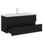 Schwarzer Holzwerkstoffschrank mit Waschbecken von , Badezimmerwaschtische - Ref: Foro24-3071658, Preis: 332,11 €, Rabatt: %
