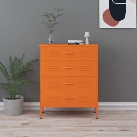 Orangefarbener Stahlschubladen-Schrank 80x35x101,5 cm von , Schubladen - Ref: Foro24-336201, Preis: 191,83 €, Rabatt: %