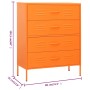 Armario de cajones de acero naranja 80x35x101,5 cm de , Cajoneras - Ref: Foro24-336201, Precio: 179,18 €, Descuento: %