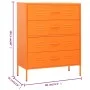 Armario de cajones de acero naranja 80x35x101,5 cm by , Drawers - Ref: Foro24-336201, Price: 195,39 €, Discount: %