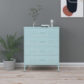 Armario de cajones de acero verde mint 80x35x101,5 cm de , Cajoneras - Ref: Foro24-336203, Precio: 180,54 €, Descuento: %