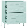 Mintgrüner Schubladenschrank aus Stahl 80x35x101,5 cm von , Schubladen - Ref: Foro24-336203, Preis: 180,54 €, Rabatt: %