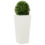 Jardineras 2 uds acero blanco 35x35x75 cm en Maceteros y jardineras | Comprar online en Foro24