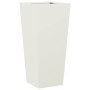Jardineras 2 uds acero blanco 35x35x75 cm en Maceteros y jardineras | Comprar online en Foro24