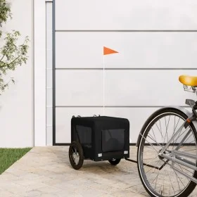 Haustier-Fahrradanhänger, Eisen-Oxford-Stoff, Schwarz von , Kinderwagen für Haustiere - Ref: Foro24-93912, Preis: 105,56 €, R...