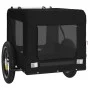 Haustier-Fahrradanhänger, Eisen-Oxford-Stoff, Schwarz von , Kinderwagen für Haustiere - Ref: Foro24-93912, Preis: 105,56 €, R...