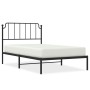 Bed frame with black metal headboard 107x203 cm by , Beds and slatted bases - Ref: Foro24-373883, Price: 69,44 €, Discount: %