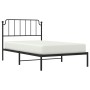 Bed frame with black metal headboard 107x203 cm by , Beds and slatted bases - Ref: Foro24-373883, Price: 69,44 €, Discount: %