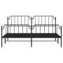 Estructura de cama cabecero y estribo metal negro 200x200 cm de , Camas y somieres - Ref: Foro24-373912, Precio: 122,29 €, De...