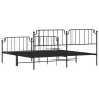 Estructura de cama cabecero y estribo metal negro 200x200 cm de , Camas y somieres - Ref: Foro24-373912, Precio: 122,29 €, De...