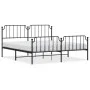 Estructura de cama cabecero y estribo metal negro 183x213 cm de , Camas y somieres - Ref: Foro24-373910, Precio: 125,68 €, De...