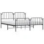 Estructura de cama cabecero y estribo metal negro 183x213 cm de , Camas y somieres - Ref: Foro24-373910, Precio: 125,68 €, De...