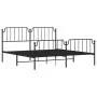 Estructura de cama cabecero y estribo metal negro 183x213 cm de , Camas y somieres - Ref: Foro24-373910, Precio: 125,68 €, De...