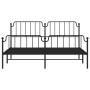 Bettgestell mit Kopf- und Fußteil aus schwarzem Metall, 183 x 213 cm von , Betten und Lattenroste - Ref: Foro24-373910, Preis...