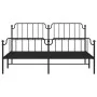 Estructura de cama cabecero y estribo metal negro 183x213 cm de , Camas y somieres - Ref: Foro24-373910, Precio: 125,68 €, De...
