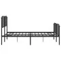 Estructura de cama cabecero y estribo metal negro 183x213 cm de , Camas y somieres - Ref: Foro24-373910, Precio: 125,68 €, De...