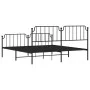 Estructura de cama cabecero y estribo metal negro 183x213 cm de , Camas y somieres - Ref: Foro24-373910, Precio: 125,68 €, De...