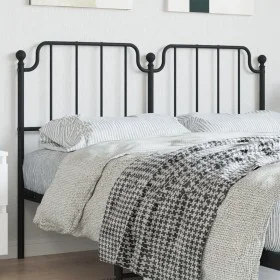 Black metal headboard 135 cm by , Headboards and footboards - Ref: Foro24-373919, Price: 30,01 €, Discount: %
