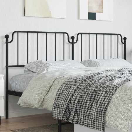 Kopfteil aus schwarzem Metall, 200 cm von , Kopf- und Fußteile - Ref: Foro24-373925, Preis: 34,24 €, Rabatt: %