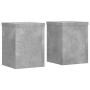 Soportes de plantas 2 uds madera gris hormigón 15x15x20 cm en Soportes para macetas | Comprar online en Foro24