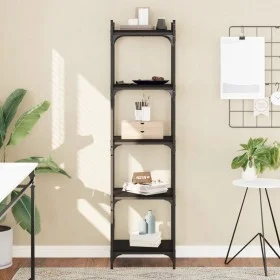 Librería de 5 estantes madera de ingeniería negro 40x30x154 cm by , Bookcases and shelves - Ref: Foro24-837637, Price: 45,99 ...