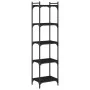 Librería de 5 estantes madera de ingeniería negro 40x30x154 cm de , Librerías y estanterías - Ref: Foro24-837637, Precio: 46,...