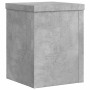 Soportes de plantas 2 uds madera gris hormigón 15x15x20 cm en Soportes para macetas | Comprar online en Foro24