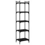Librería de 5 estantes madera de ingeniería negro 40x30x154 cm de , Librerías y estanterías - Ref: Foro24-837637, Precio: 46,...