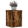Soportes de plantas 2 uds madera roble ahumado 15x15x20 cm en Soportes para macetas | Comprar online en Foro24
