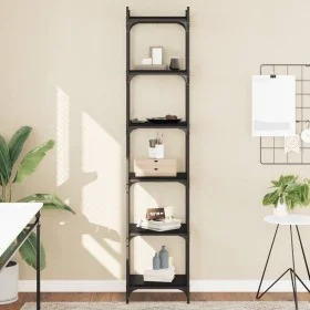 Regal aus schwarzem Ingenieurholz mit 6 Regalböden, 40x30x188 cm. von , Bücherregale und Regale - Ref: Foro24-837642, Preis: ...