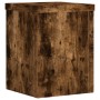 Soportes de plantas 2 uds madera roble ahumado 15x15x20 cm en Soportes para macetas | Comprar online en Foro24