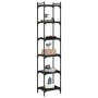 Librería de 6 estantes madera de ingeniería negro 40x30x188 cm de , Librerías y estanterías - Ref: Foro24-837642, Precio: 61,...