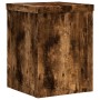 Soportes de plantas 2 uds madera roble ahumado 15x15x20 cm en Soportes para macetas | Comprar online en Foro24