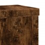 Soportes de plantas 2 uds madera roble ahumado 15x15x20 cm en Soportes para macetas | Comprar online en Foro24