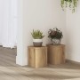 Soportes de plantas 2 uds madera roble artisian 15x15x20 cm en Soportes para macetas | Comprar online en Foro24