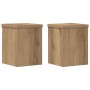 Soportes de plantas 2 uds madera roble artisian 15x15x20 cm en Soportes para macetas | Comprar online en Foro24